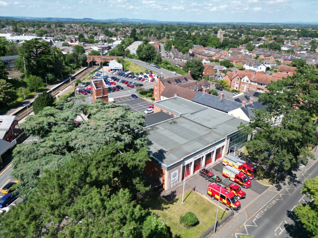 Drone image of fire station