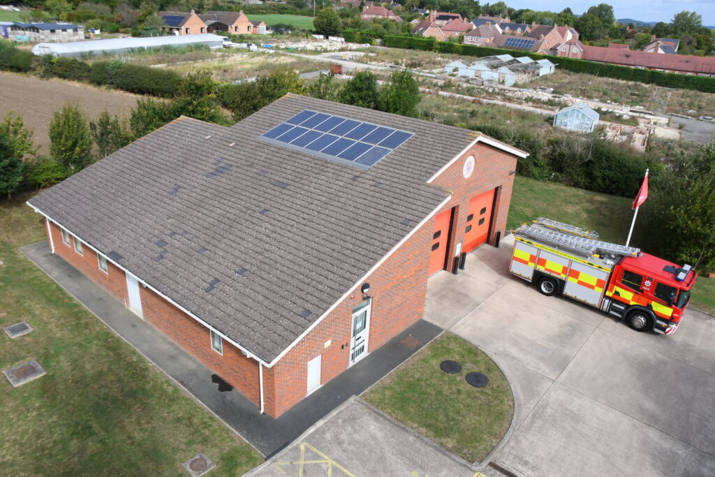 fire station taken from above