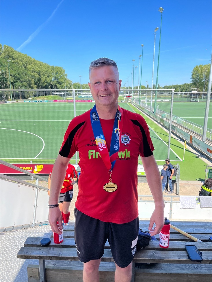 Stourport on Severn fire crew commander takes ‘hockey gold’ at World and Police Fire Games in Rotterdam