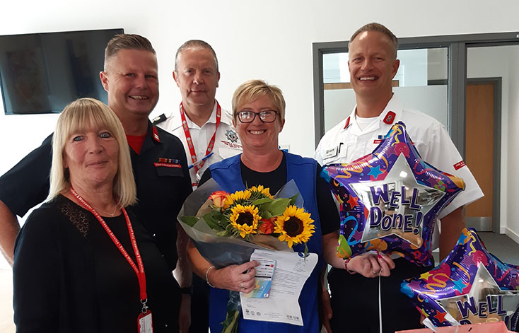 Wyre Forest Fire Station cleaner Sue nets award for her hard work