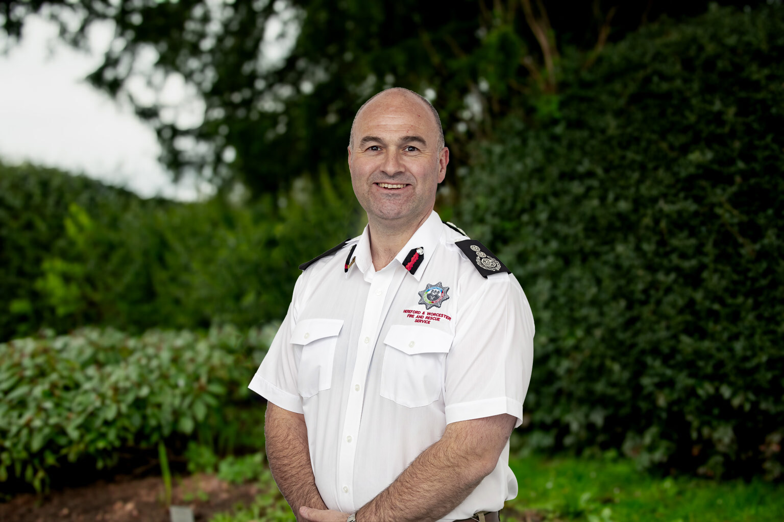 Chief Fire Officer in gardens